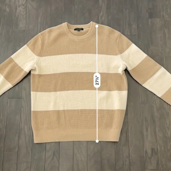 Banana Republic Tan & Cream Striped Large Sweater - Picture 11 of 12